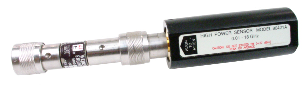 HP  8484A  power sensor 100MHz-18GHz  with 11708 30db  reference attenuator 