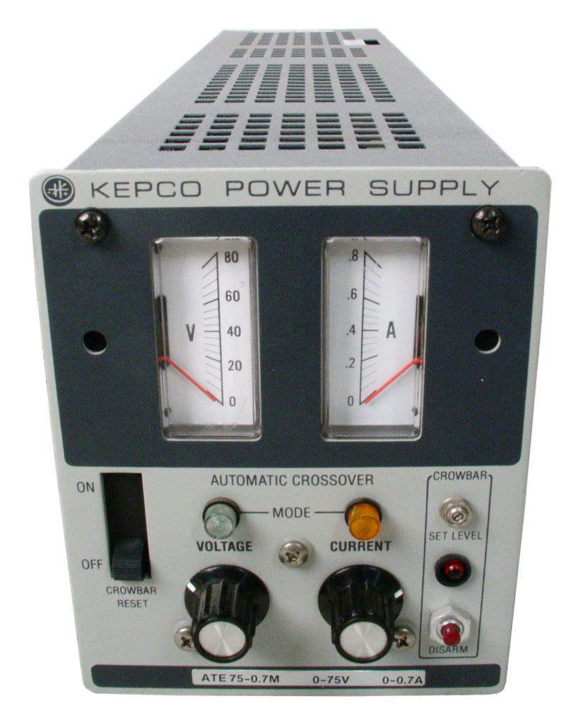 0-1.5 A Kepco ATE 75-3M 0-75V 0-3A Power Supply with 2x   ATE 75-1.5M  0-75 VDC 