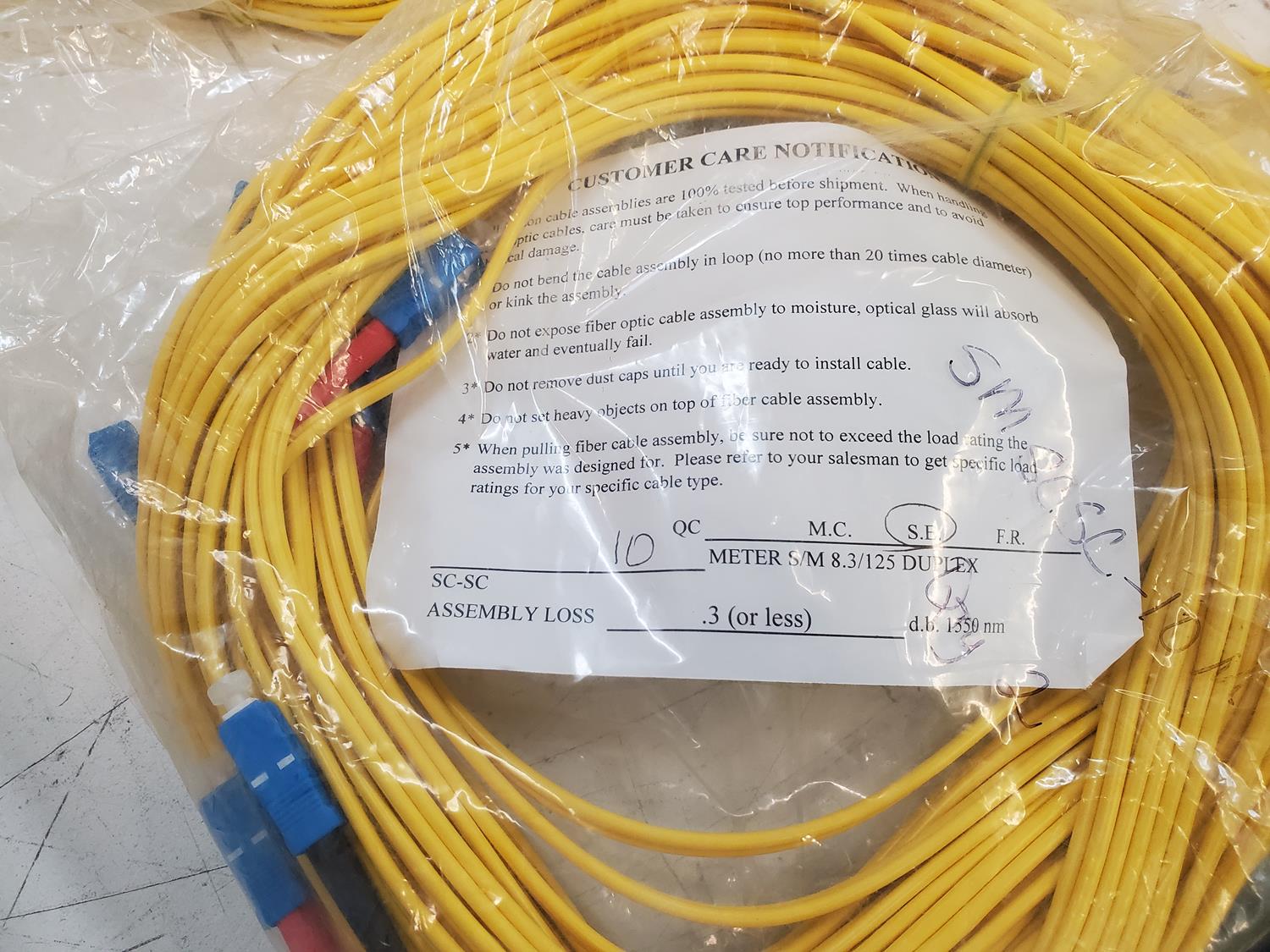 AccuSource SC/UPC patchcord lot 2 just arrived