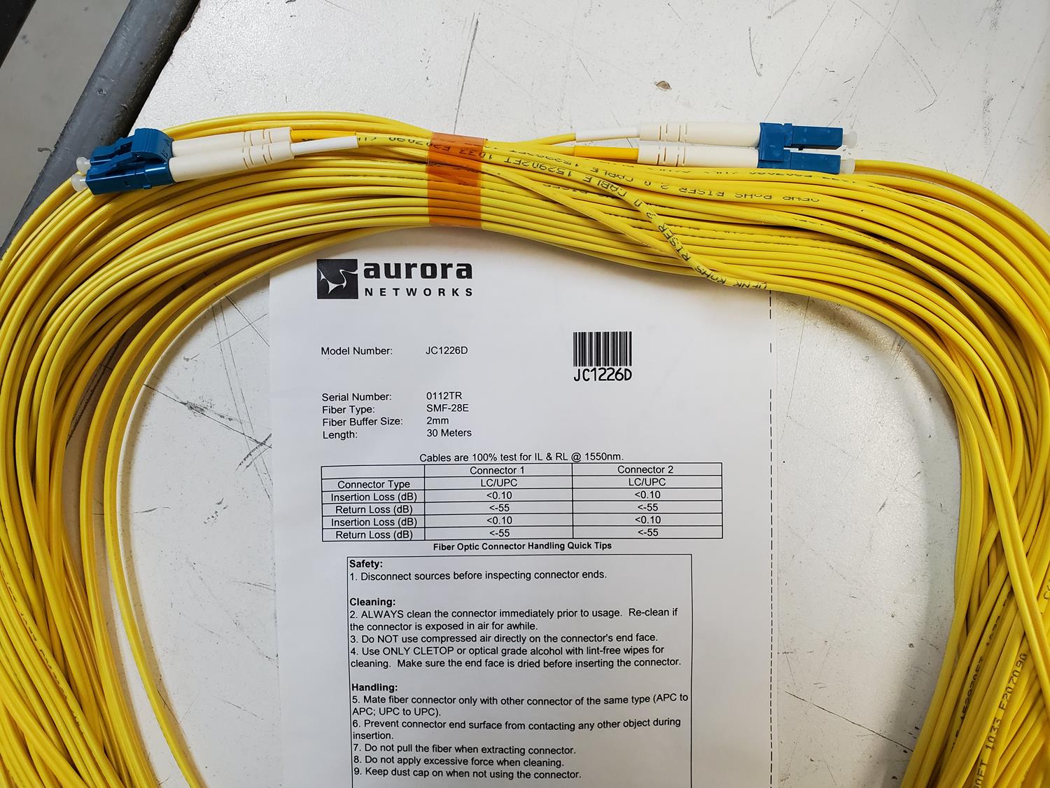 AccuSource LC/UPC patchcord lot just arrived